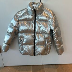 Perfect Moment Metallic Silver Puffer Jacket for Kids